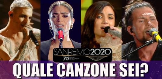 canzone sanremo 2020 quiz