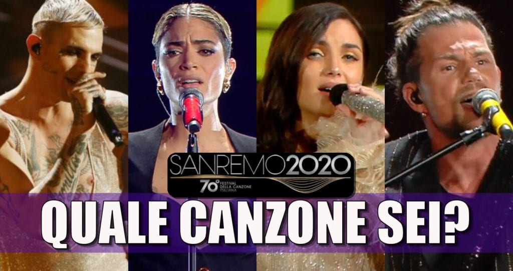 canzone sanremo 2020 quiz