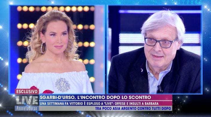 Vittorio Sgarbi fa le sue scuse a Barbara d'Urso dopo la lite
