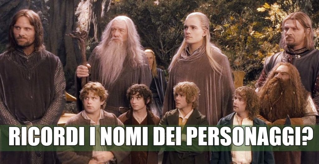 nomi personaggi il signore degli anelli quiz