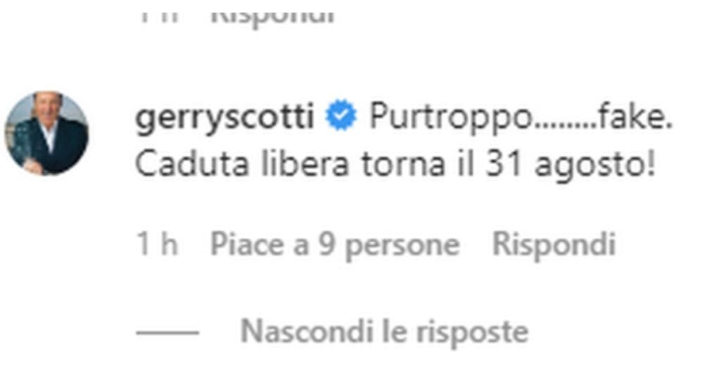 Caduta libera 2020 quando inizia