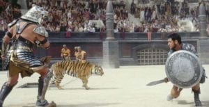 Curiosità su Il gladiatore: Le tigri sul set