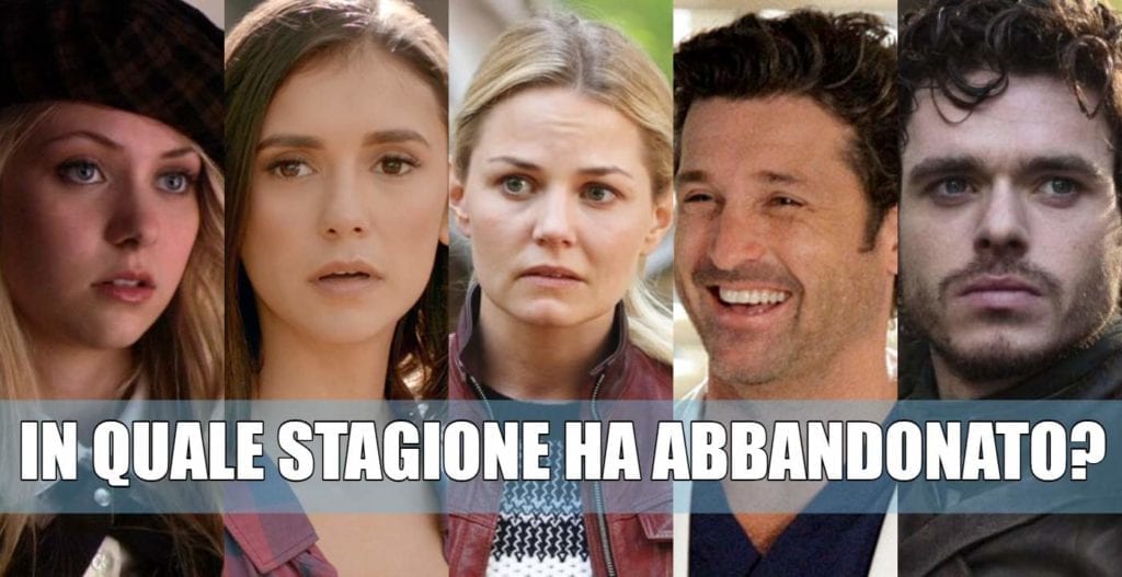 stagione attore abbandonato serie quiz