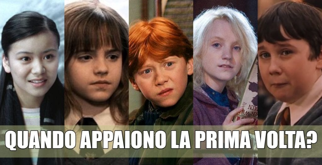 personaggi harry potter film prima volta