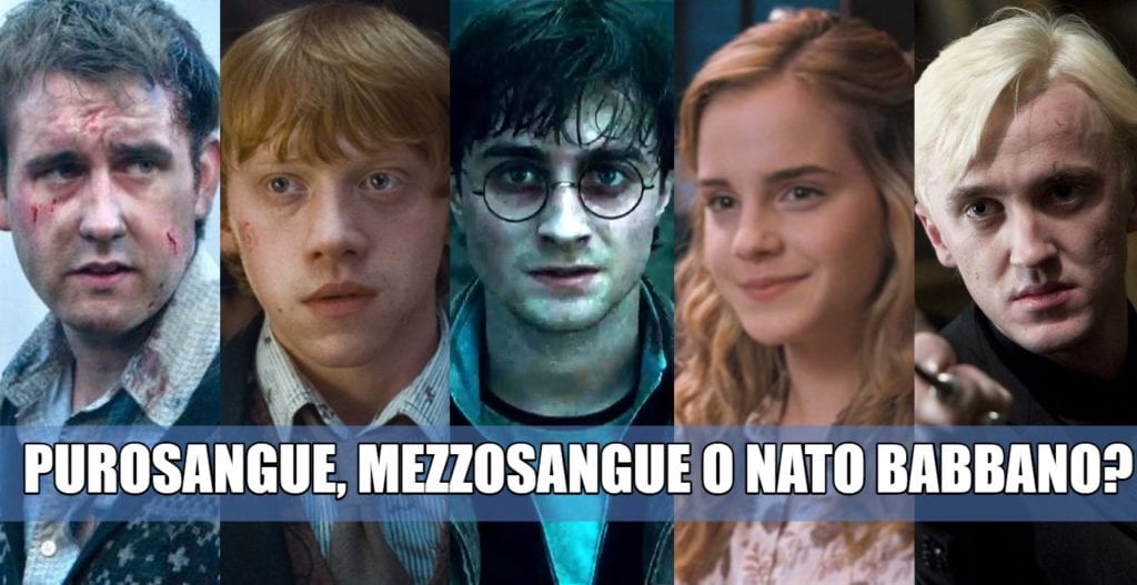 purosangue mezzosangue nato babbano quiz maghi harry potter