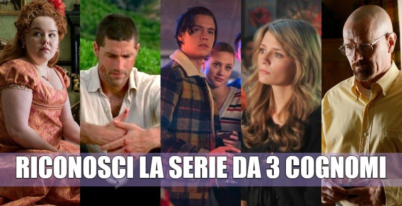 serie tv 3 cognomi personaggi quiz