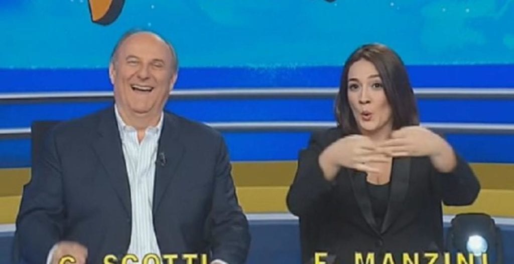 gerry scotti francesca manzini striscia la notizia