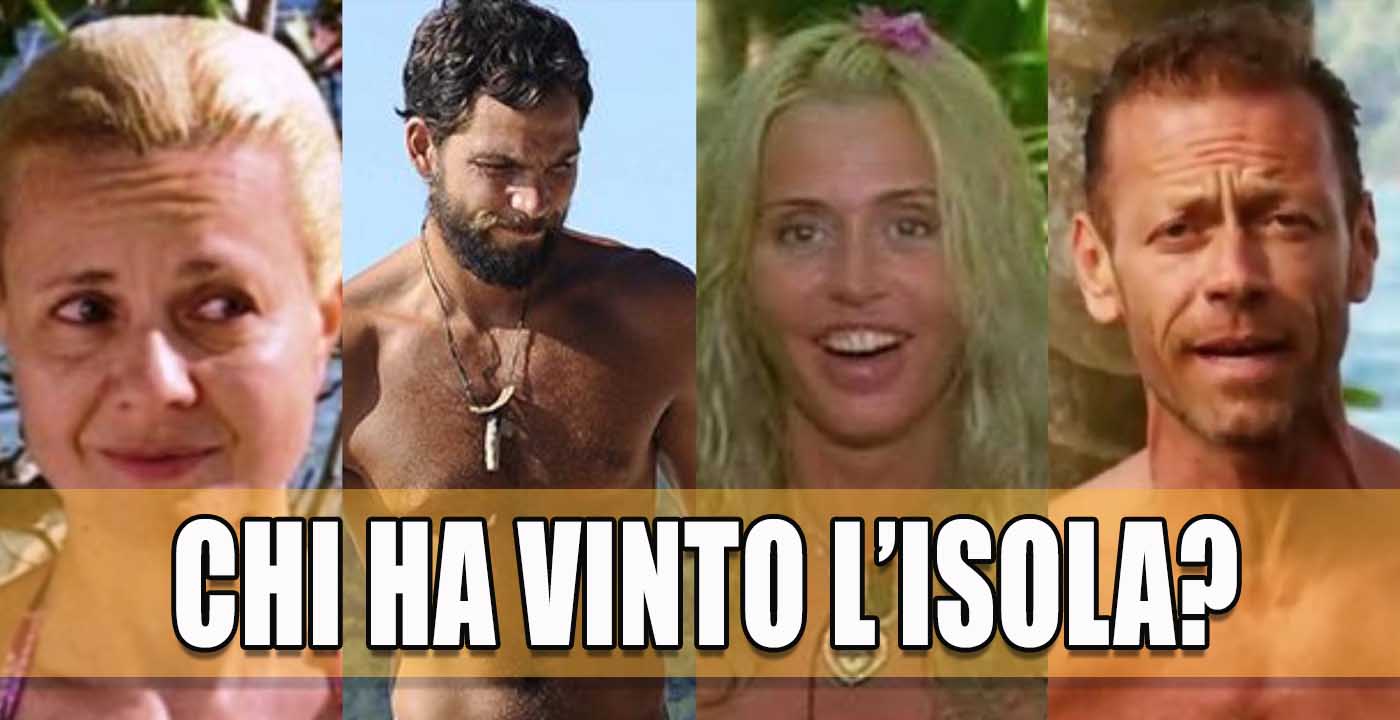 isola dei famosi vincitori quiz